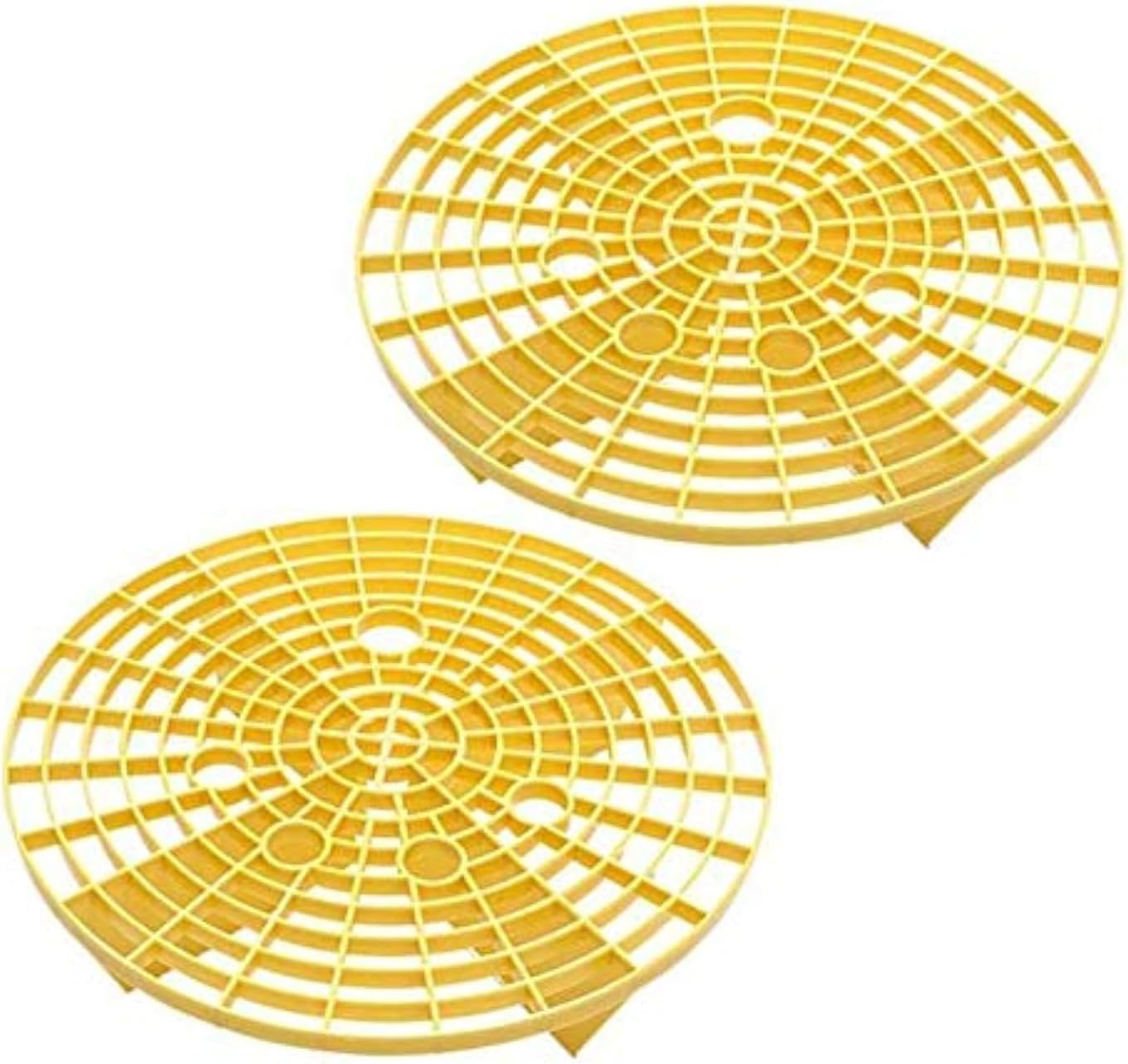2Pcs Car Wash Cleaning Kit Bucket Guards Plastic Car Vehicle Washing Kits Insert Bucket Dirt Remove Fliter (Yellow, 23.5cm)
