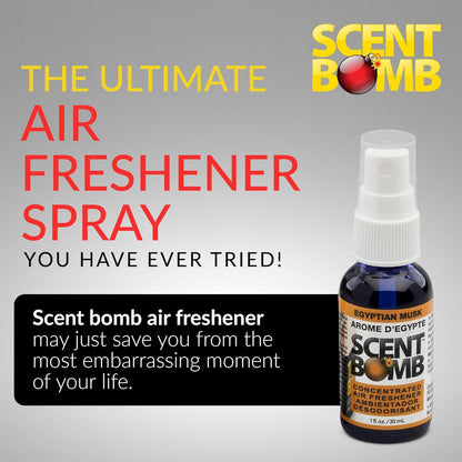 Scent Bomb Air Freshener Spray, Long-Lasting Odor Eliminator - Effective Deodorizer for Home & Car, Fresh Room Spray for Kitchen, Bathroom & Smell Neutralizer - 1 oz Pack of 4, Black Cherry Scent