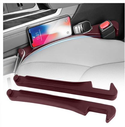3 in 1 Car Seat Gap Filler Organizer,2PCS Multifunctional Car Seat Gap Plug with Storage Slot & Hook Function,Anti-Drop Cars Gaps Seats Filler Cars Clutter Catcher for SUVs Trucks (Black)