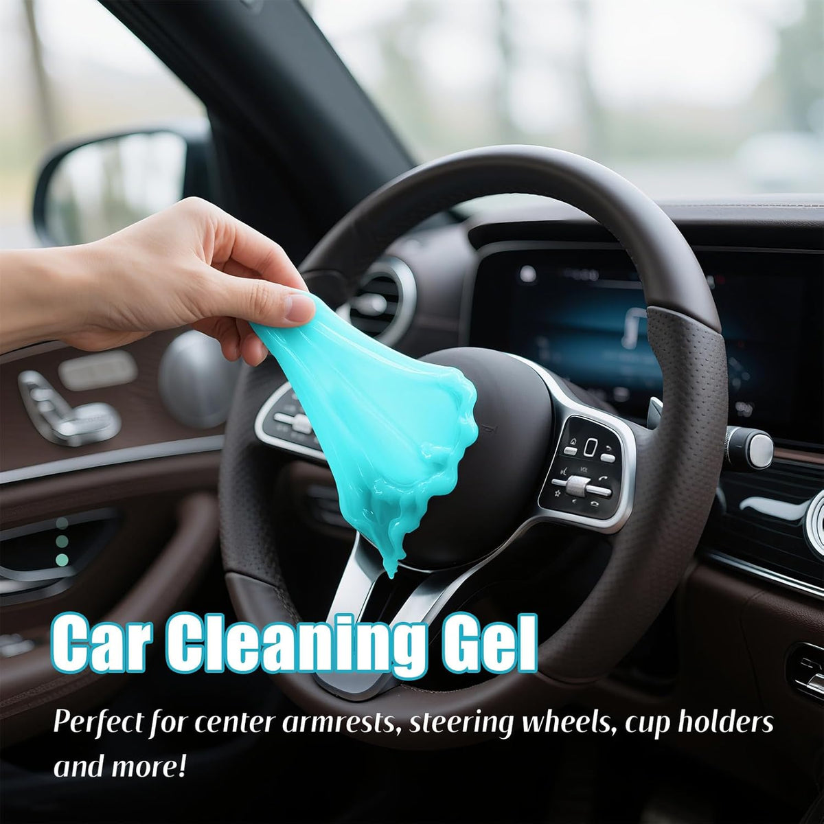 ASFSKY Car Cleaning Gel (Blue,Mint) Cleaning Putty Universal Dust Cleaning Car Interior Cleaner Keyboard Dust Remover Car Slime Gifts for Men Women girl（1 pack）