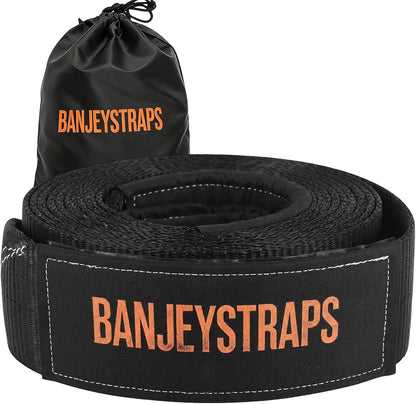 45,000 lb Recovery Tow Strap Kit with 3/4" Shackles（2pcs） - 4" x20' Heavy Duty Snatch Strap for Off-Road Truck & Jeep Recovery, Includes Storage Bag for SUV & 4x4 Vehicle Emergency