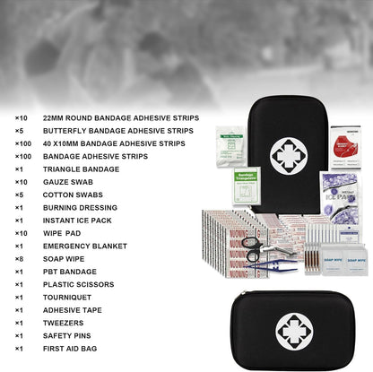 276PCS First Aid Kit Home Car Camping Hiking Emergency Supplies Small Compact Lovely Bag for School Outdoor, Basic Outdoor Essentials Survival Kit for Travel AMORNING