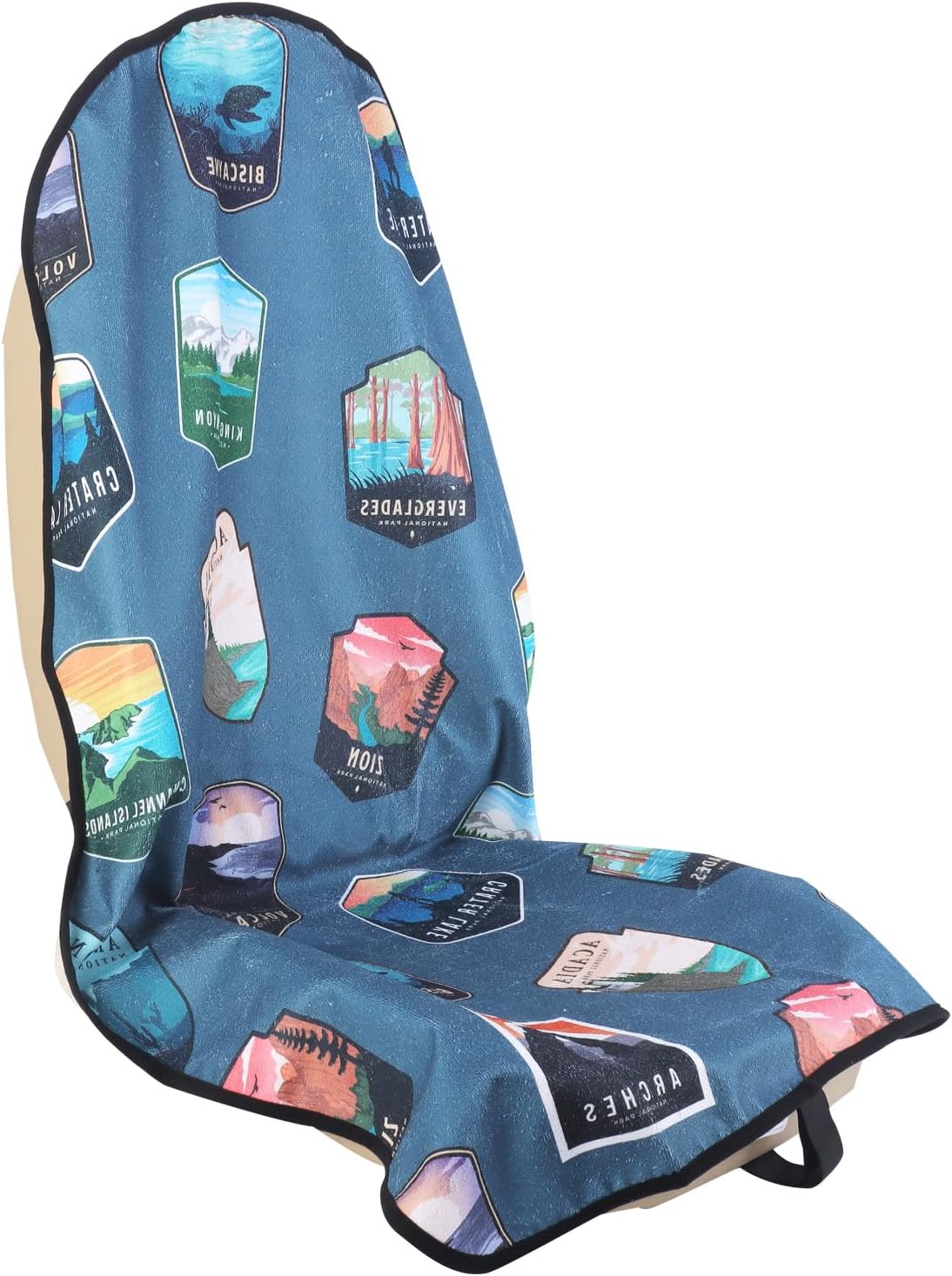 Car Seat Cover Protector Front Seats,for Gym Workout,Running,Swimming,Beach and Hiking,Waterproof Sweat Towel Bucket Seat Covers for Cars SUV Trucks (Black, 1Pcs)