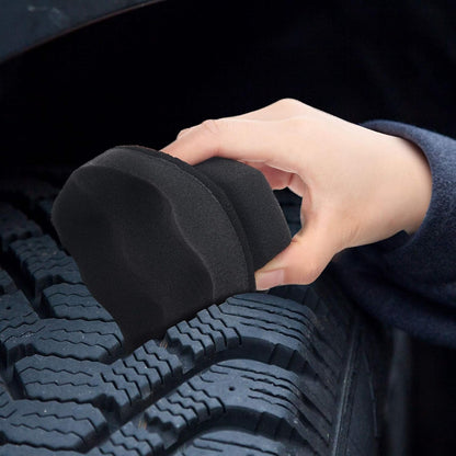 BBTO 3 Pieces Tire Shine Applicator Tire Dressing Applicator Pads Sponge Dressing Foam Gel Wet Car Detailing Reusable Cleaning Supplies for Car