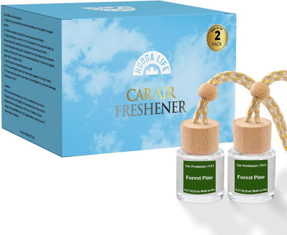 HoogaLife Car Air Freshener Diffuser 2 Pack Hanging Air Freshener Diffuser - Vanilla Cream Fragrance Oil Air D iffuser for Car, 45+ days Long Lasting Fragrance Made in USA C ar Air Fresheners (V54)