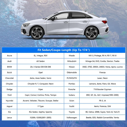 GUNHYI Car Cover for Automobiles All Weather Waterproof, Universal Fit Sedan Chevrolet Corvette, Ford Fusion, Kia Stinger, Nissan Maxima, Buick Regal, Subaru Legacy, Honda Accord etc.
