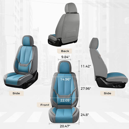 Coverado Seat Covers Full Set, Black Seat Covers for Cars 5 Seats, Car Seat Protector, Waterproof Nappa Leather Car Seat Cushion, Front and Rear Car Seat Cover Fit for Most Sedans SUV Pick-up Truck - Colors B