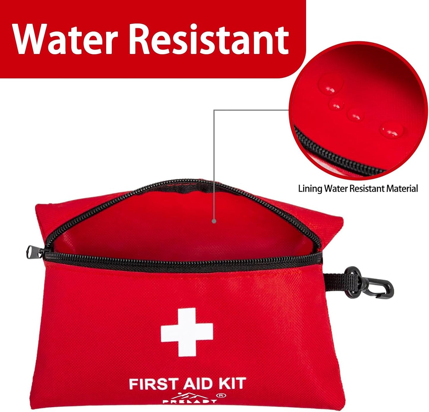 152 Piece Small First Aid Kit, Travel Size First Aid Kit TSA Approved, Mini Forst aid kit for Home, Car, Travel, Camping, Truck, Sports, Office, Hiking Med Kit for Backpack