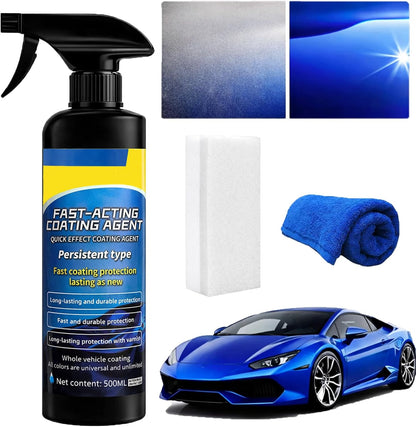 Quick Effect Coating Agent for Cars, 2026 Upgrade Nano Quick Coat Restore Spray, Car Nano Ceramic Coating Spray, Extremely Hydrophobic & High Gloss Shine (16.9 floz)