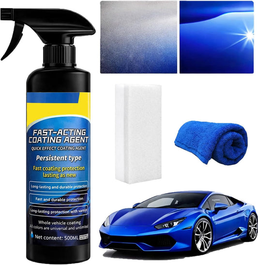 Quick Effect Coating Agent for Cars, 2026 Upgrade Nano Quick Coat Restore Spray, Car Nano Ceramic Coating Spray, Extremely Hydrophobic & High Gloss Shine (16.9 floz)