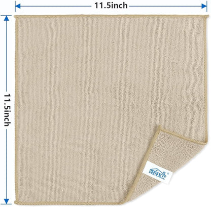 HOMEXCEL Grey Microfiber Cleaning Cloth, 12 Pack Premium Microfiber Towels for Cars, Lint Free, Scratch-Free, Highly Absorbent, Reusable Cleaning Rags for Car, Household, Kitchen, Window, 11.5"X11.5"