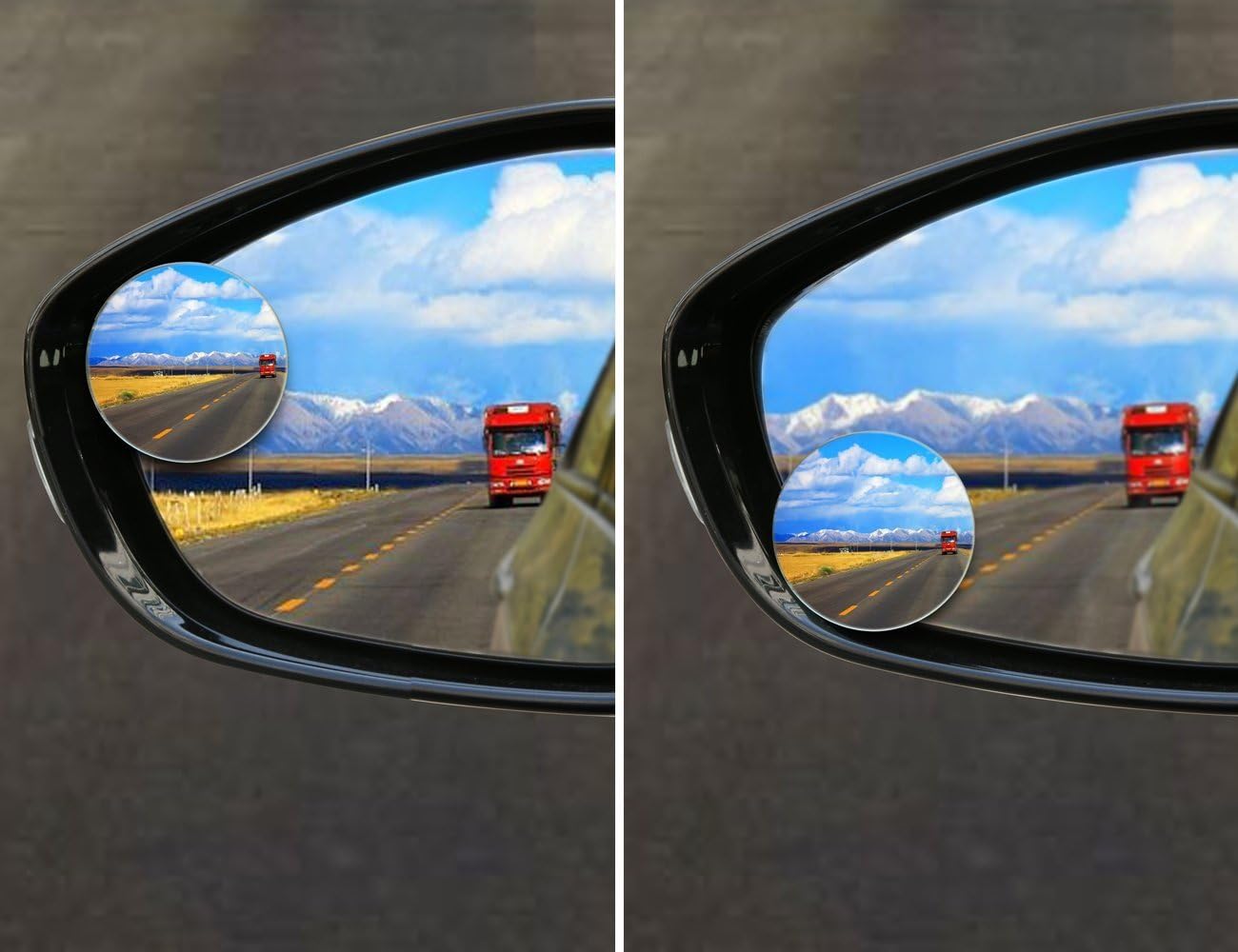 Blind Spot Mirror for Cars LIBERRWAY Car Side Mirror Auto Wide Angle Convex Rear View Stick On Design, Adjustable, 2 Pack