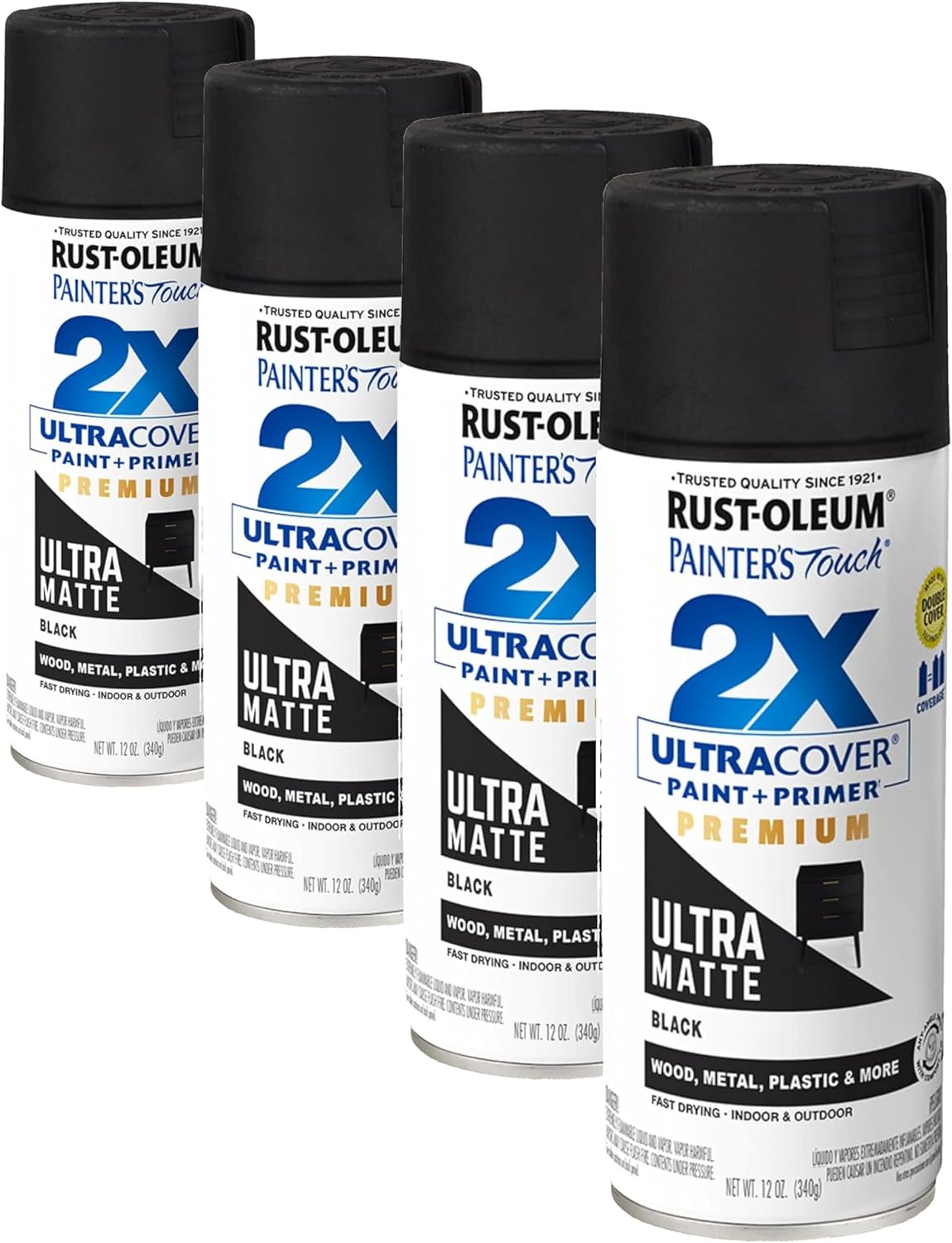 Rust-Oleum 334029 Painter's Touch 2X Ultra Cover Spray Paint, 12 oz, Gloss Clear - Colors D