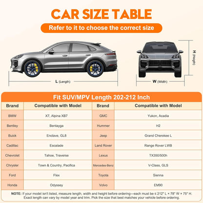 Patented Fully Enclosed Car Cover Waterproof All Weather 2-in-1 for Chevrolet/Chevy Corvette,Honda Civic,Toyota Corolla Automobiles Universal Fit Sedan/Coupe/Cabrio Length 178-185 Inch Exterior Covers