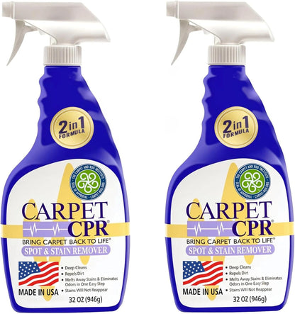 Carpet CPR Spot & Stain Remover (32 oz.) - Eliminates Stains & Odors On Carpet, Rugs, & Car Mats In Seconds, Removes Toughest Carpet Spots Permanently