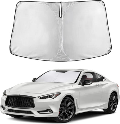 EcoNour Car Windshield Sun Shade | 2025 Upgraded Innovative No-Light-Pass Technology for Maximum Coverage | Foldable Sun Shade Keeps Your Vehicle Cool | Must-Have Car Accessories | Small (59" x 29") - Colors H