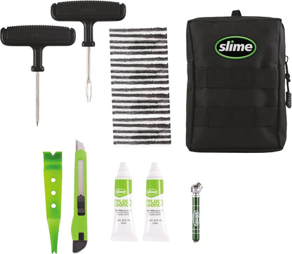 Slime 2040-A Tire Repair Plug Kit, Deluxe, Contains Strings, Tools and Glue, 11 Pieces