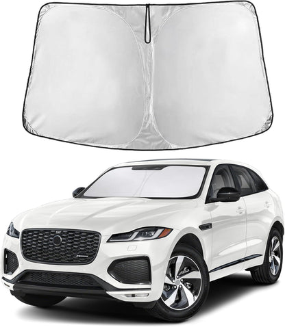 EcoNour Car Windshield Sun Shade | 2025 Upgraded Innovative No-Light-Pass Technology for Maximum Coverage | Foldable Sun Shade Keeps Your Vehicle Cool | Must-Have Car Accessories | Small (59" x 29") - Colors I