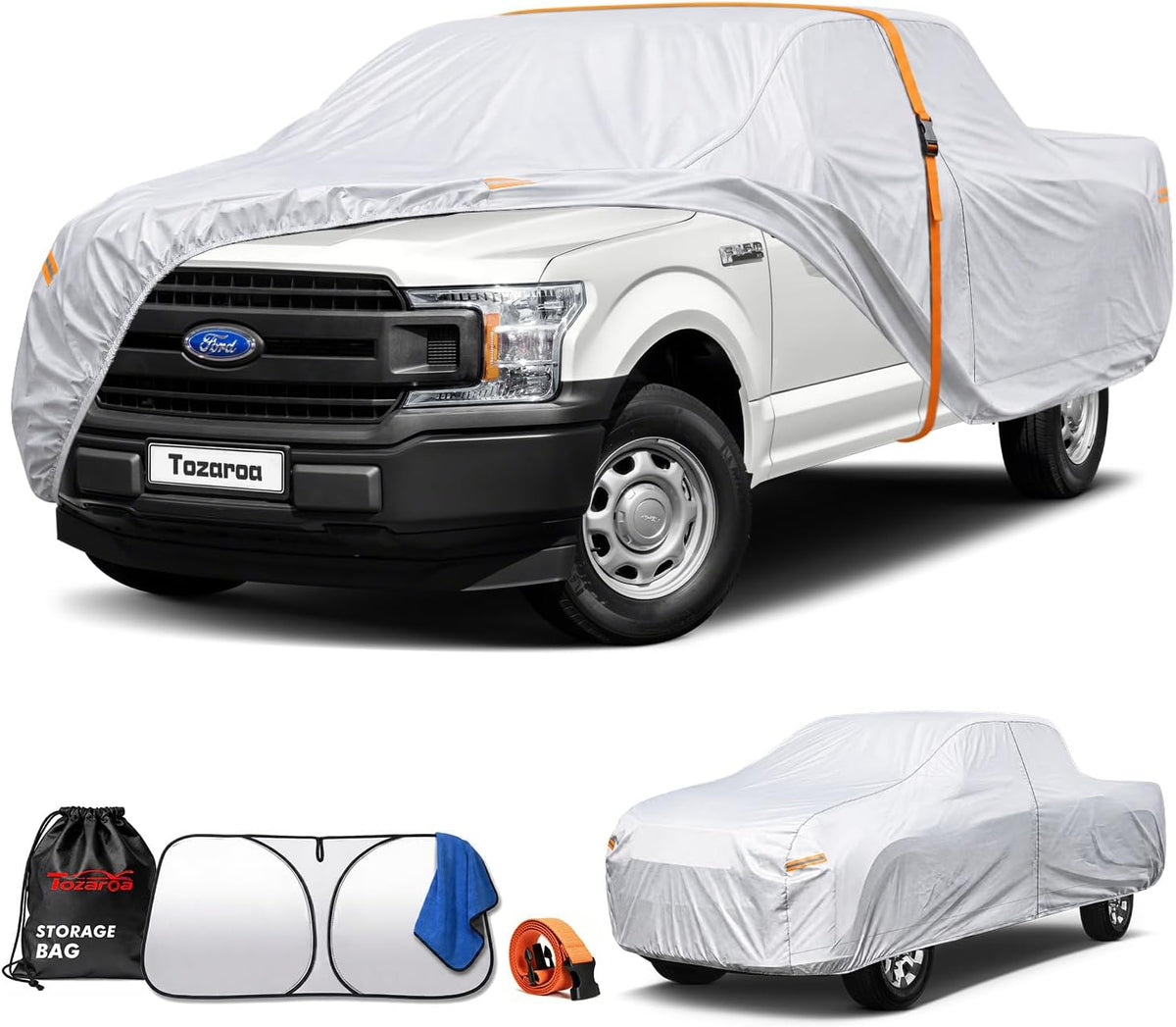 Car Cover Waterproof All-Weather,Heavy-Duty Outdoor Full Exterior Automobiles Sedan/Coupe (Length 186-193 inch) with Windshield Sun Shade Universal Fit Toyota Camry, Tesla Model 3, Accord etc