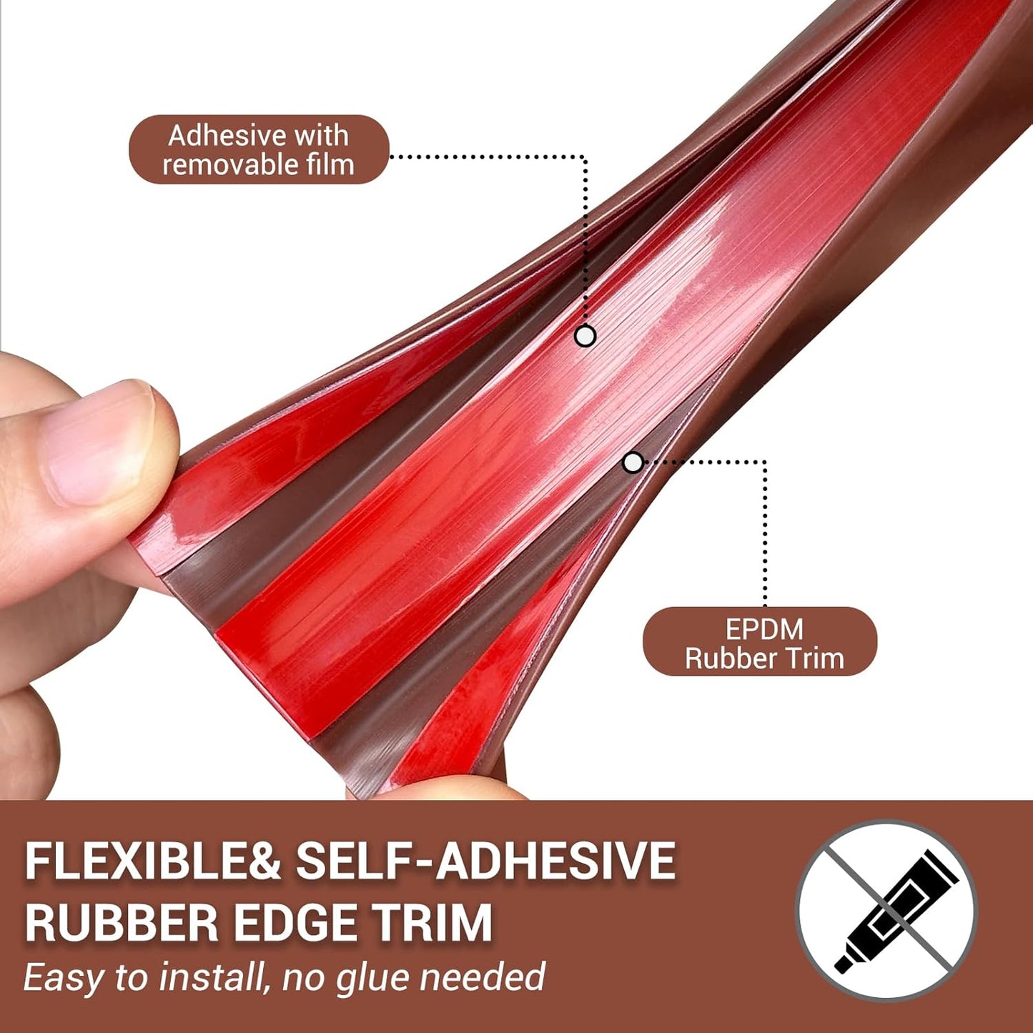 Rubber Edge Trim, 1/16" Self Adhesive Flexible U Channel Edge Protecter for Sheet Metal, Car Doors, U Shaped Sharp Edge Guards, Fit for 0-5/64" Wide Edge, Black Color, 10Ft, EPDM Material