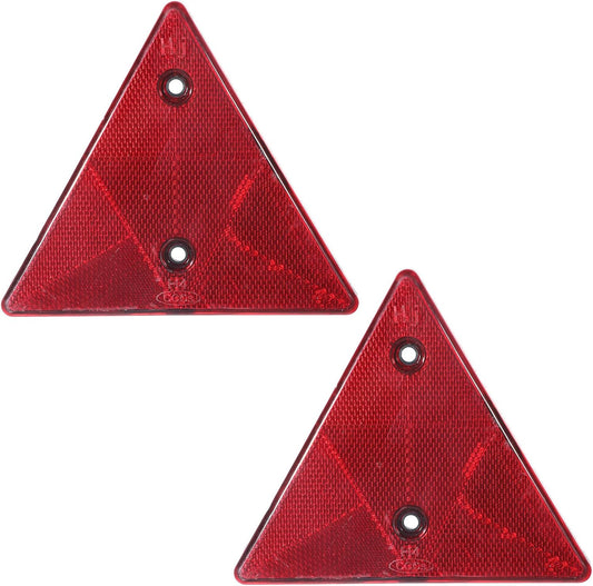 2 Pack Safety Reflector Warning Sign, 6"x6" Slow Moving Vehicle Triangle Safety Sign, Engineering Road Grade Reflective for Outdoor Truck, Car, Golf Cart