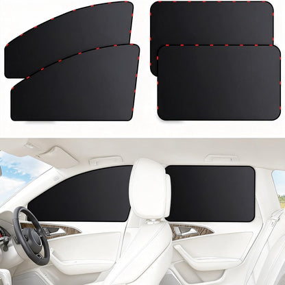 ZATOOTO Suede Car Window Shades 4PCS - Car Window Covers for Ultimate Privacy, UV Protection, and Heat Insulation, Side Window Sun Shade Perfect for Camping, Travel, Baby Safety, and Daily Use