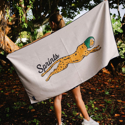 Sprints Athletic Running Towel, Full-Sized, Car Seat Cover - Performance Microfiber (Garden of Races Past)