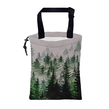Car Garbage Bag Colorful Floral Spring Daisy Drawstring Car Trash Bag Hanging for Back Seat with Adjustable Buckle Canvas Vehicle Trash Can Easy-to-Install