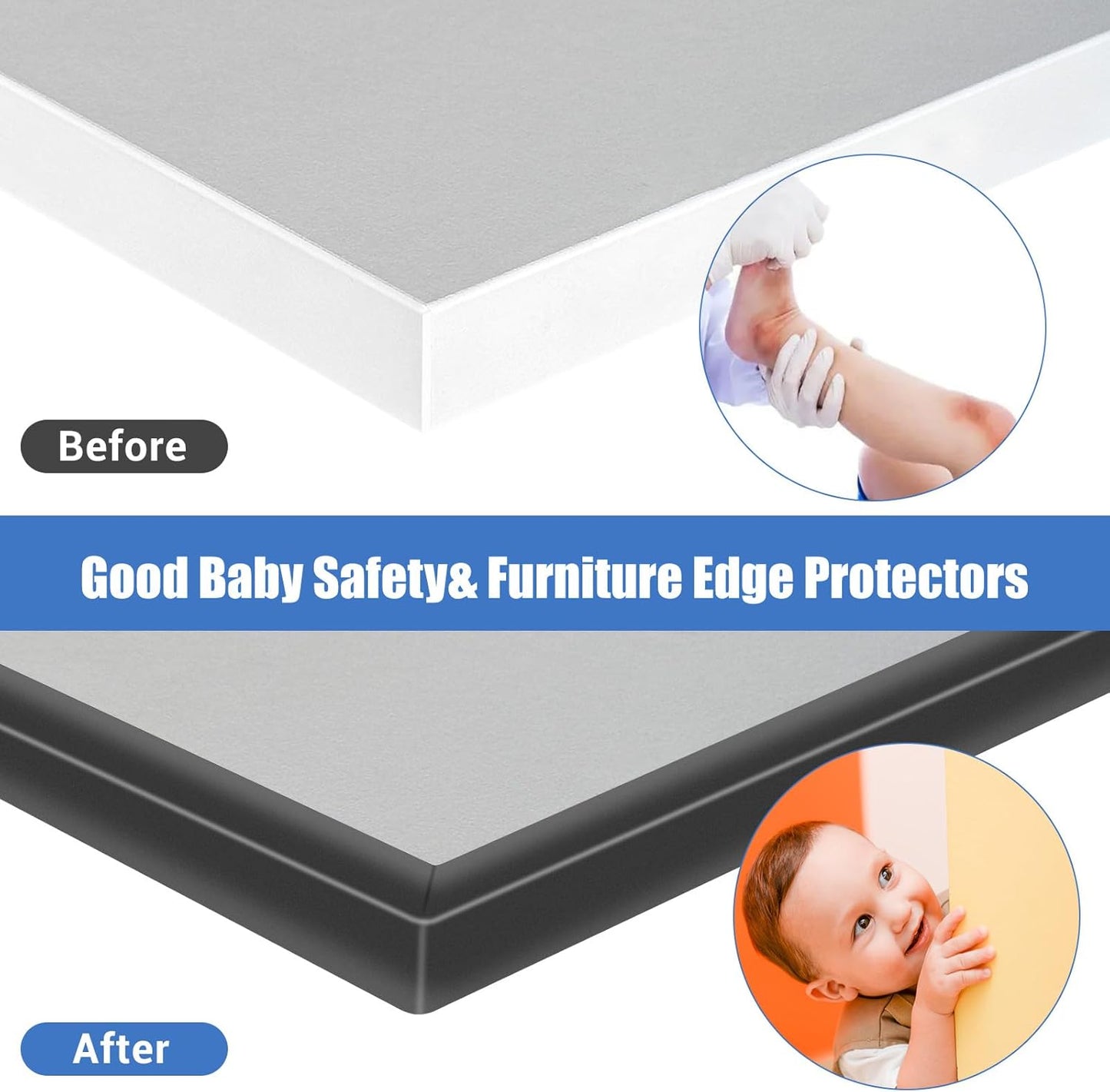 Rubber Edge Trim, 1/16" Self Adhesive Flexible U Channel Edge Protecter for Sheet Metal, Car Doors, U Shaped Sharp Edge Guards, Fit for 0-5/64" Wide Edge, Black Color, 10Ft, EPDM Material