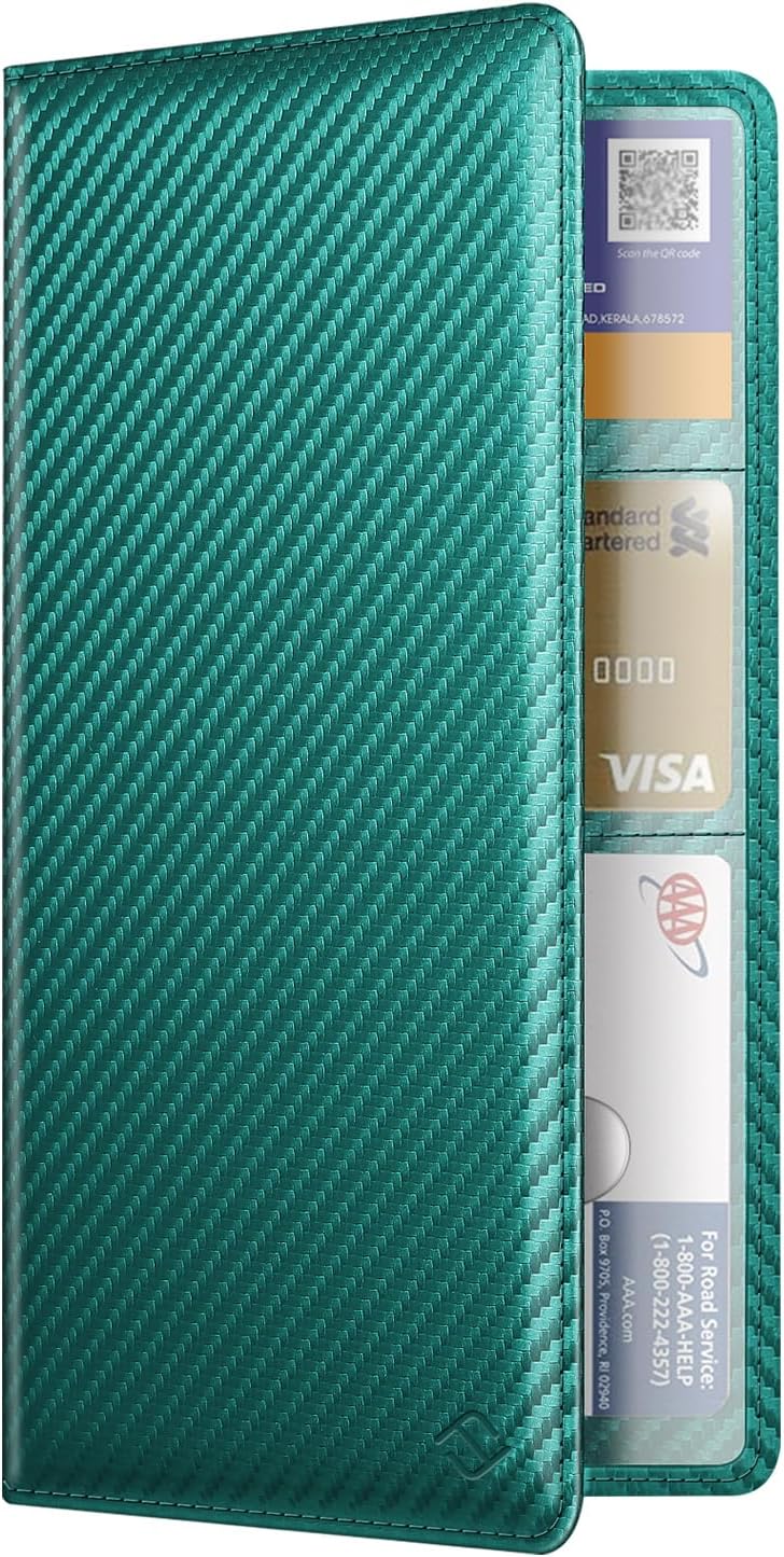 FINPAC Car Registration and Insurance Card Holder, Vehicle Glove Box Card Organizer Wallet Automobile Accessories for License