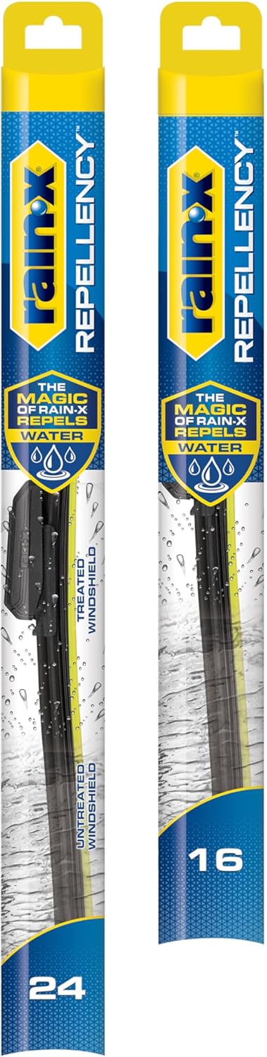 Rain-X 810363 Repellency Water Repellent Wiper Blades, 22" Windshield Wipers (Pack of 2), All Weather Streak-Free for Enhanced Visibility w/Water Repellency Formula [Amazon Exclusive] - Colors A