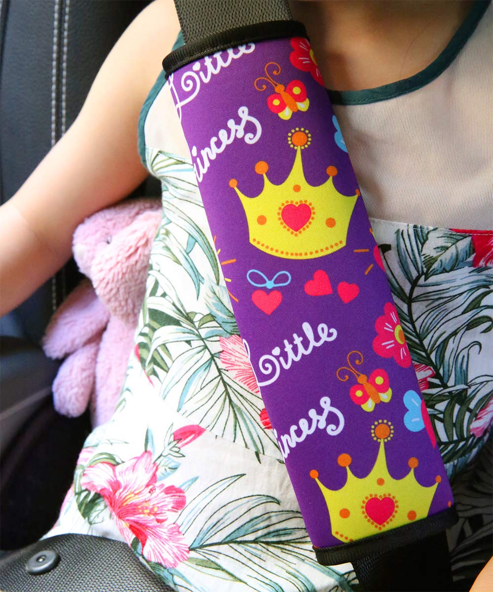 YR Seat Belt Cover for Kids, Soft Comfort Seat Belt Cushion for Children, Cute Cartoon Pattern Car Seat Belt Pads Cover for Girls and Boys, 1 Pack (Cartoon Spider)