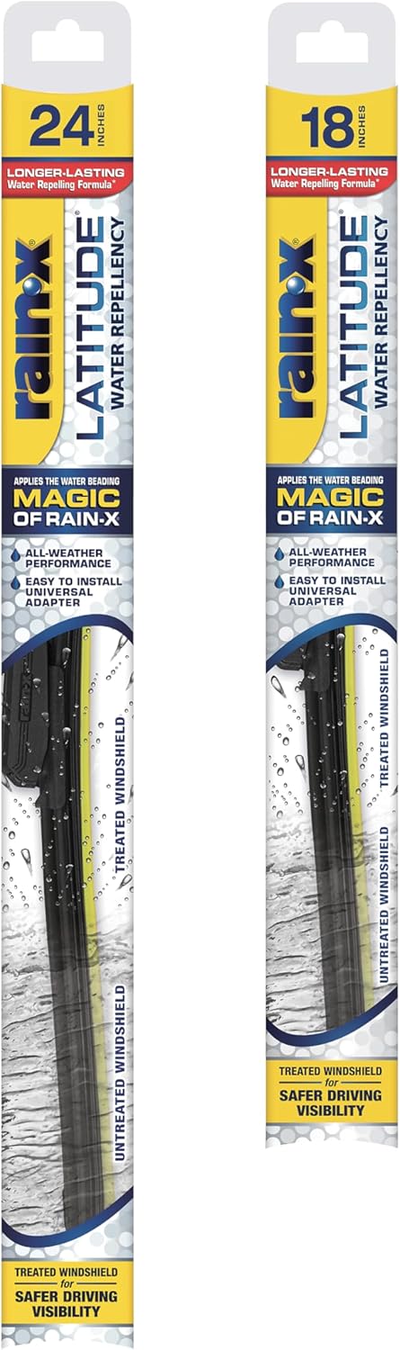 Rain-X 810363 Repellency Water Repellent Wiper Blades, 22" Windshield Wipers (Pack of 2), All Weather Streak-Free for Enhanced Visibility w/Water Repellency Formula [Amazon Exclusive] - Colors B