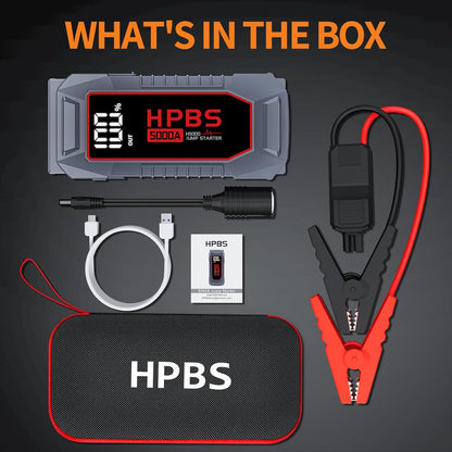 H50 Jump Starter - 5000A Jump Starter Battery Pack for Up to 10.0L Gas and 8.0L Diesel Engines, 12V Car Battery Jumper Starter Portable with 3.0" LCD Display, Jump Box