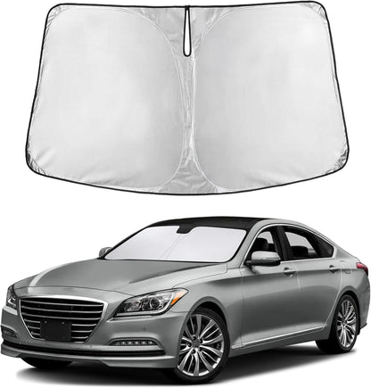 EcoNour Car Windshield Sun Shade | 2025 Upgraded Innovative No-Light-Pass Technology for Maximum Coverage | Foldable Sun Shade Keeps Your Vehicle Cool | Must-Have Car Accessories | Small (59" x 29") - Colors D