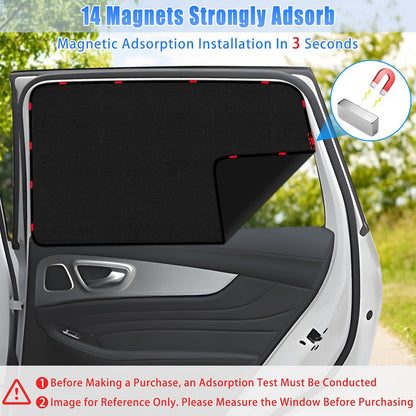 ZATOOTO Suede Car Window Shades 4PCS - Car Window Covers for Ultimate Privacy, UV Protection, and Heat Insulation, Side Window Sun Shade Perfect for Camping, Travel, Baby Safety, and Daily Use