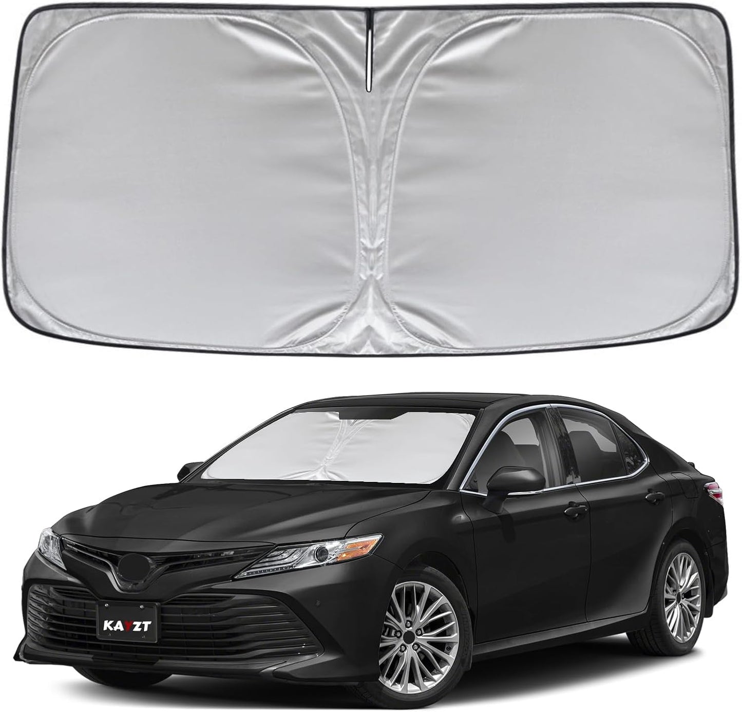 KAYZT Windshield Sun Shade for 2019-2025 2026 Chevy Silverado 1500 /GMC Sierra 1500 2500HD 3500HD Foldable Sunshade Front Window Custom Fit Car Accessories - Colors C