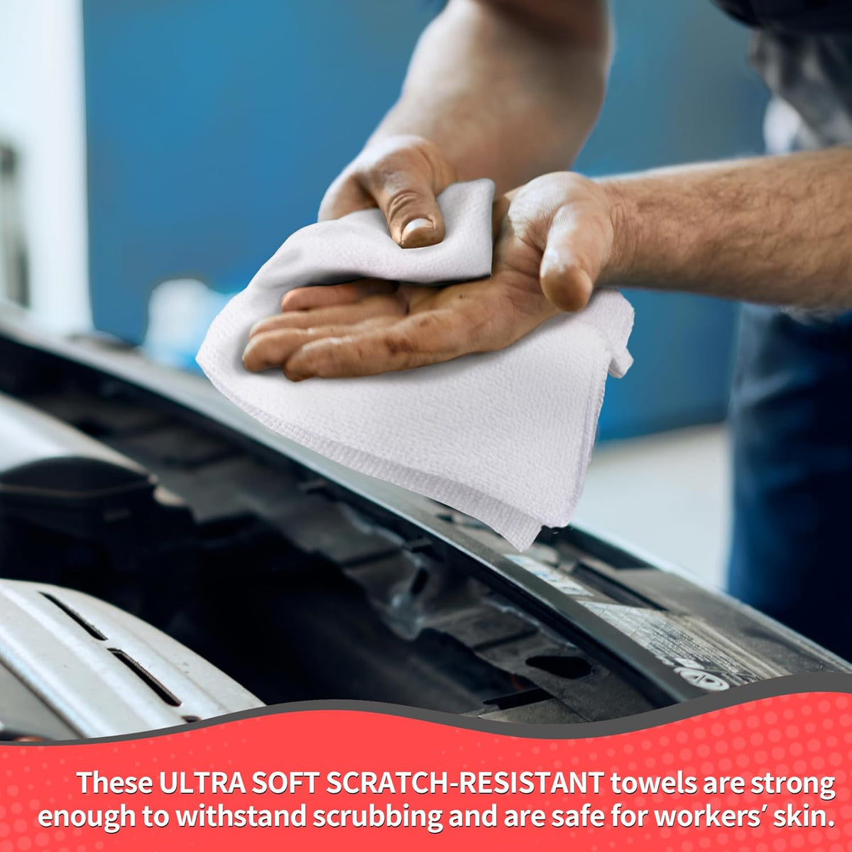 Microfiber Cleaning Cloth, 100 Pack Cleaning Rags Microfiber Towel Bulk Absorbent Lint-Free Wash Cloths, All-Purpose Shop Towels for Cars, Automotive, Garage, Home & Kitchen 11.5"*11.5"