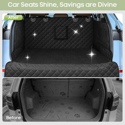 Dog Car Seat Cover, 2 Pack Waterproof Pet Front Seat Car Cover, Full Protection Dog Seat Protector with Side Flaps, Universal Size for Cars, Trucks, SUVs