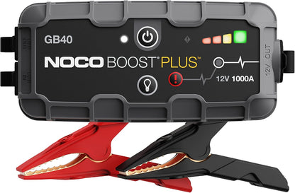 NOCO Boost GB40 12V 1000A UltraSafe Portable Lithium Jump Starter | Spark-Proof + Reverse Polarity Protection - Power Bank - 100-Lumen LED Flashlight - For 6.0L Gas and 3.0L Diesel Engines