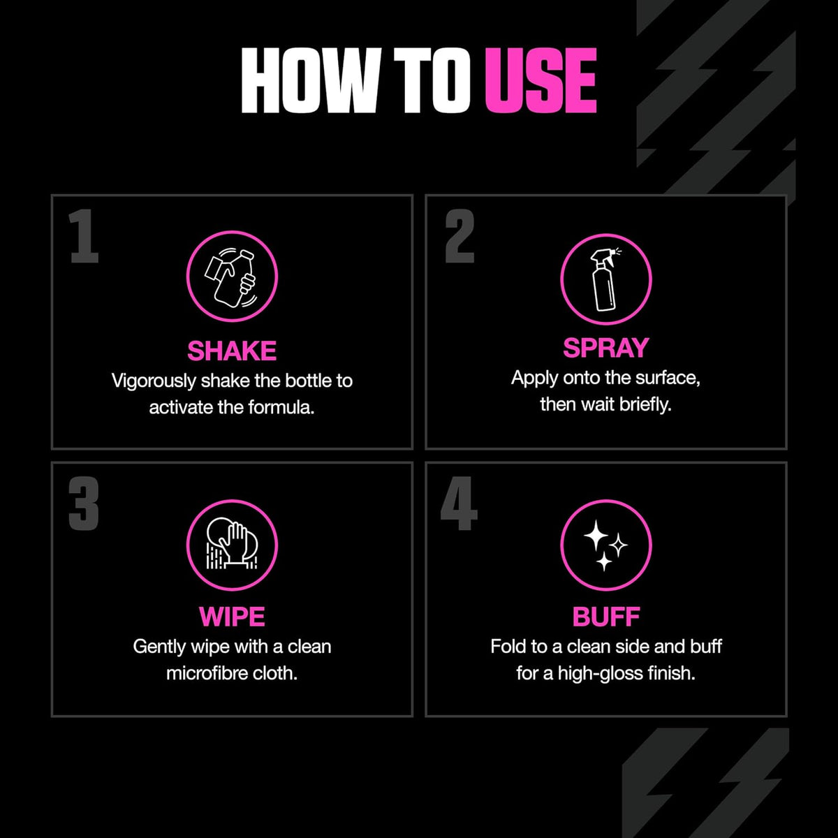 Muc-Off High Performance Waterless Bike Wash 750ml (Pack of 1) | Spray & Wipe Bike Cleaner | No Water Needed | Safe on Carbon Fibre | Cleans & Polishes with a Streak-Free Finish