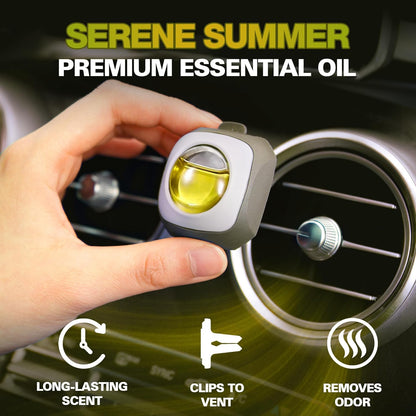 Air Jungles New Car Scent Car Air Freshener Vent Clip, 6 Count Long Lasting Up to 180 days, Natural Essential Oil Car Fragrance Accessories for Women and Men, Odor Eliminator - 4ml Each