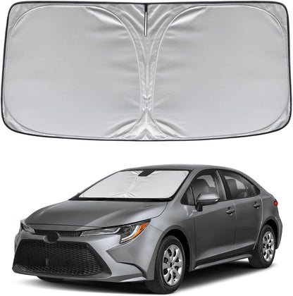 KAYZT Windshield Sun Shade for 2019-2025 2026 Chevy Silverado 1500 /GMC Sierra 1500 2500HD 3500HD Foldable Sunshade Front Window Custom Fit Car Accessories - Colors A