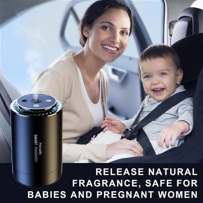 2025 Upgrade Smart Car Air Freshener, Rechargeable Car Air Freshener Diffuser with Starlight Projector & Atmosphere Light, Adjustable Car Freshener with Ultrasonic Tech & Auto On/Off, 50ml Perfume