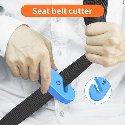 Car Safety Hammer, 2PCS Black 3-in-1 Emergency Escape Tool with Window Breaker and Seat Belt Cutter, Safety Emergency Car Escape Tool for Car, Office, Home