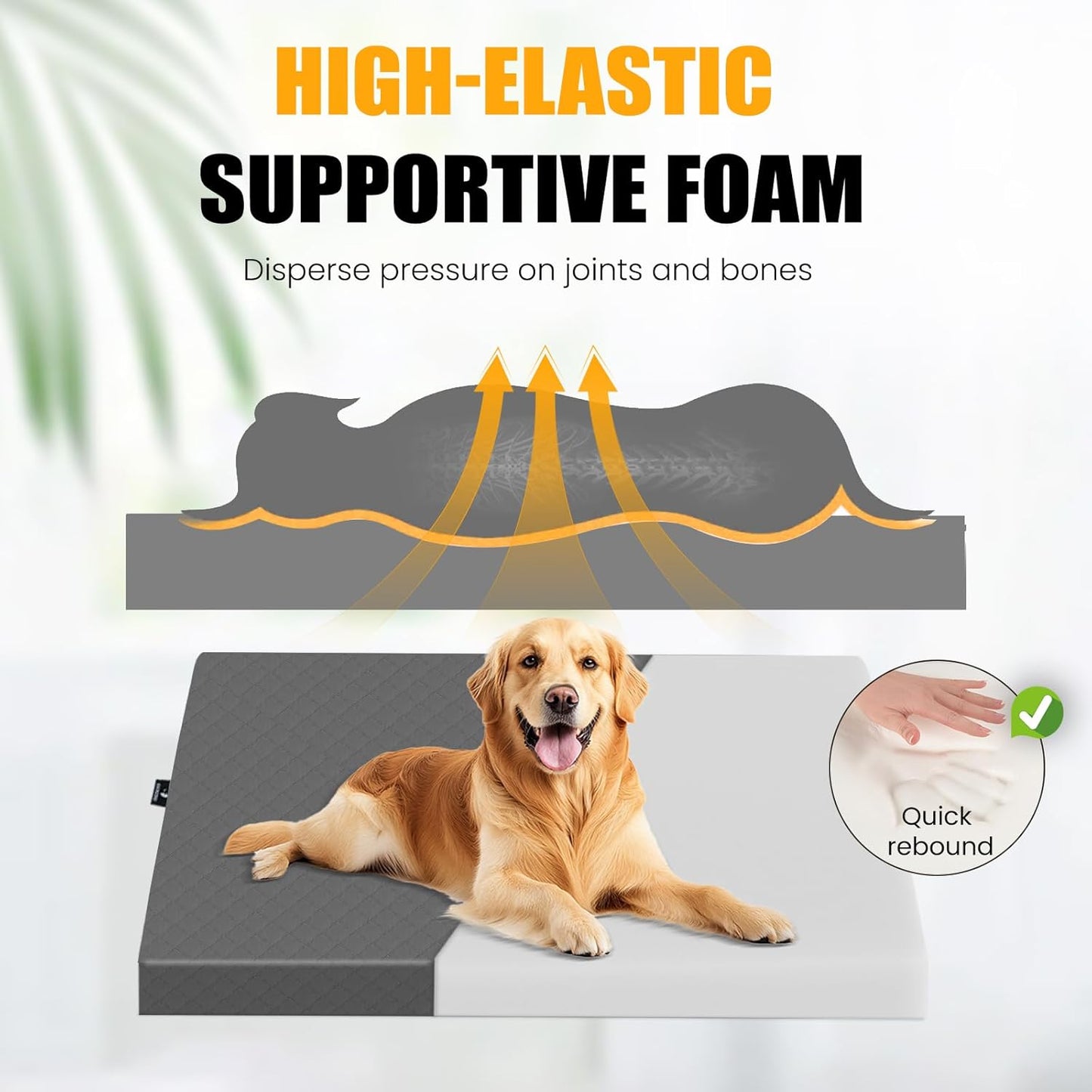 Car Dog Bed for Trunk, Non-Slip SUV Cargo Liner for Dogs, Travel Pet Mat Cushion with Supportive Foam, Removable Cover for Easy Cleaning, Suitable for SUV&Truck