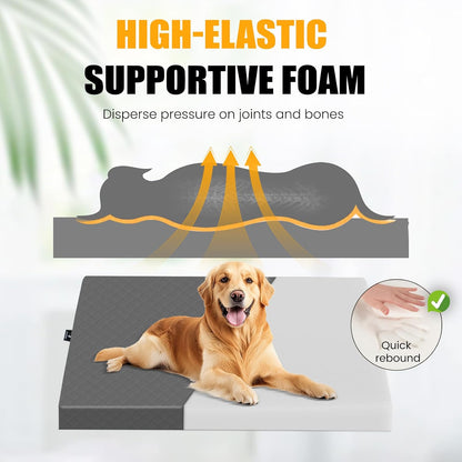 Car Dog Bed for Trunk, Non-Slip SUV Cargo Liner for Dogs, Travel Pet Mat Cushion with Supportive Foam, Removable Cover for Easy Cleaning, Suitable for SUV&Truck