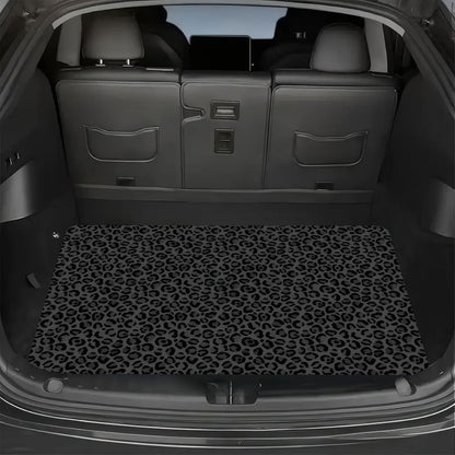 Universal Car Trunk Mat 29" x 39",Purple Colorful Flowers All Weather Trunk Protection Cargo Liner, Durable Cargo Mat Rear Trunk Liner,Stylish Vehicle Interior Accessories Suitable for Most Car Models