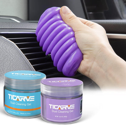 TICARVE 2Pack Cleaning Gel Car Putty Slime for Detailing Putty Detail Tools Car Interior Cleaner Automotive Cleaning Kits Keyboard Cleaner Blue Rose (320g/11.2oz)