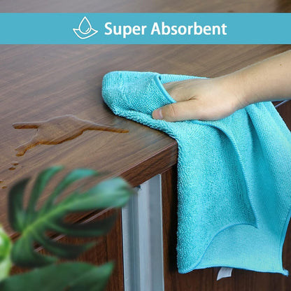 HOMEXCEL Grey Microfiber Cleaning Cloth, 12 Pack Premium Microfiber Towels for Cars, Lint Free, Scratch-Free, Highly Absorbent, Reusable Cleaning Rags for Car, Household, Kitchen, Window, 11.5"X11.5"